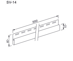 Lemovací profil DECO SIDING SV-14 - smotanová / 3,05 m Lemovací profil DECO SIDING SV-14 - smotanová / 3,05 m