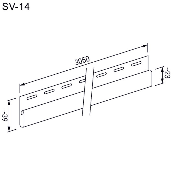 Lemovací profil DECO SIDING SV-14 - 12 svetlo olivová / 3,05 m