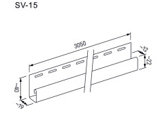 Ukončovací J-profil DECO SIDING SV-15 - 12 svetlo olivová / 3,05 m