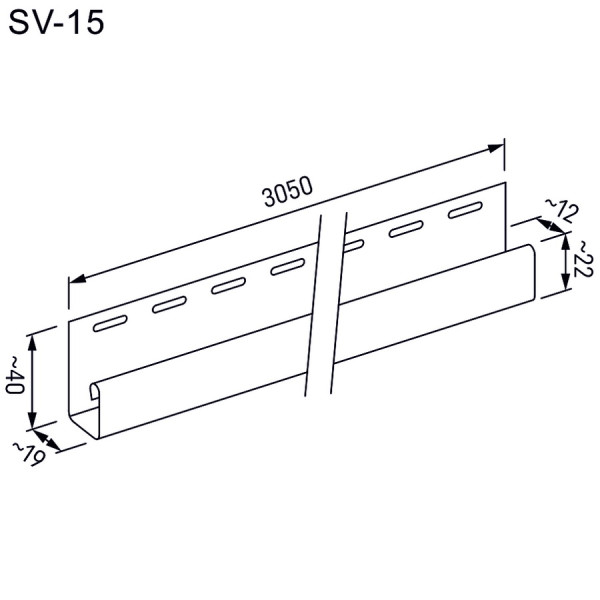 Ukončovací J-profil DECO SIDING SV-15 - 12 svetlo olivová / 3,05 m Ukončovací J-profil DECO SIDING SV-15 - 12 svetlo olivová / 3,05 m