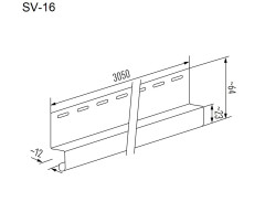 Odkvapový profil DECO SIDING SV-16 - 12 svetlo olivová / 3,05 m