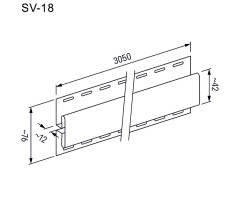 Spojovací H-profil DECO SIDING SV-18 - 12 svetlo olivová / 3,05 m