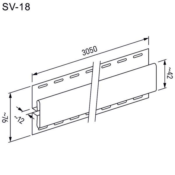 Spojovací H-profil DECO SIDING SV-18 - 12 svetlo olivová / 3,05 m