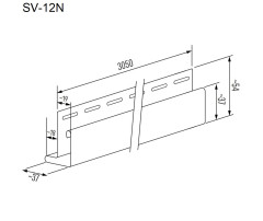 Rohový profil úzky DECO SIDING SV-12N - 12 smotanová Rohový profil úzky DECO SIDING SV-12N - 12 smotanová