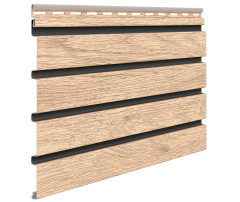 Fasádny obklad - WOOD SIDING SVP-B6 FRONTO V-BLACK - svetlý dub