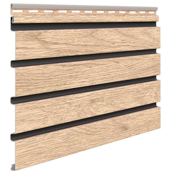 Fasádny obklad - WOOD SIDING SVP-B6 FRONTO V-BLACK - svetlý dub Fasádny obklad - WOOD SIDING SVP-B6 FRONTO V-BLACK - svetlý dub