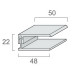Ukončovací U profil 2-dielny KERRAFRONT FS-252 - 04 ílová / 3 m Ukončovací U profil 2-dielny KERRAFRONT FS-252 - 04 ílová / 3 m