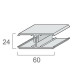 Spojovací H profil 2-dielny KERRAFRONT FS-282 - 10 slonová kost /3 m