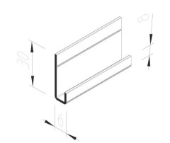 Zakladací J profil vinyTec V5025 - hliníkový /2,5 m Zakladací J profil vinyTec V5025 - hliníkový /2,5 m