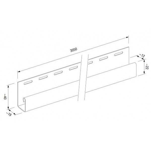 Ukončovací profil DECO SIDING SV-15 - svetlo-sivá Ukončovací profil DECO SIDING SV-15 - svetlo-sivá
