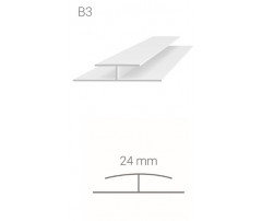 Spojovací profil Vilo B3 - biela  / 2,7 m