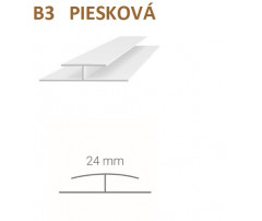 Spojovací profil Vilo B3 - piesková  / 2,7 m