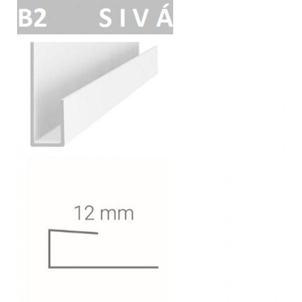 Lemovací profil Vilo B2 – sivá / 2,7 m