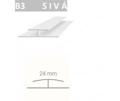 Spojovací profil Vilo B3 - sivá /2,7 m
