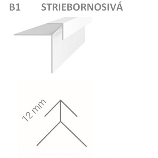 Vonkajší rohový profil Vilo B1 - striebornosivá /2,7 m 