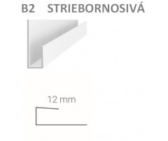 Lemovací profil Vilo B2 – strieborno-sivá / 2,7 m