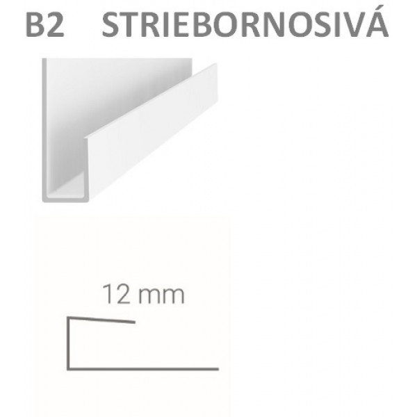 Lemovací profil Vilo B2 – strieborno-sivá / 2,7 m