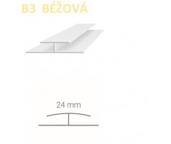 Spojovací profil Vilo B3 - béžová / 2,7 m Spojovací profil Vilo B3 - béžová / 2,7 m