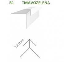 Vonkajší rohový profil Vilo B1 - tmavozelená /2,7 m Vonkajší rohový profil Vilo B1 - tmavozelená /2,7 m