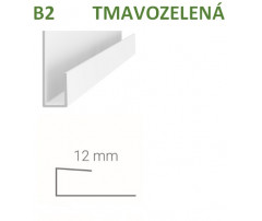 Lemovací profil Vilo B2 – tmavo-zelená  / 2,7 m