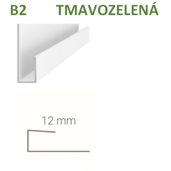 Lemovací profil Vilo B2 – tmavo-zelená / 2,7 m Lemovací profil Vilo B2 – tmavo-zelená / 2,7 m