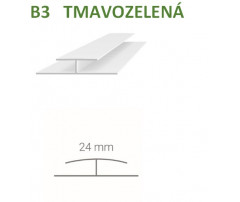 Spojovací profil Vilo B3 - tmavo-zelená / 2,7 m