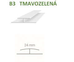 Spojovací profil Vilo B3 - tmavo-zelená / 2,7 m Spojovací profil Vilo B3 - tmavo-zelená / 2,7 m
