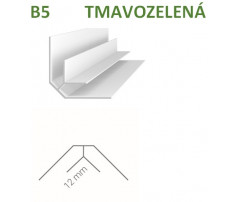 Vnútorný rohový profil – Vilo – B5 – tmavozelená / 2,7m Vnútorný rohový profil – Vilo – B5 – tmavozelená / 2,7m