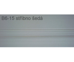 Univerzálna začisťovacia lišta Vilo B6 - 15 striebornosivá /3m x 50mm