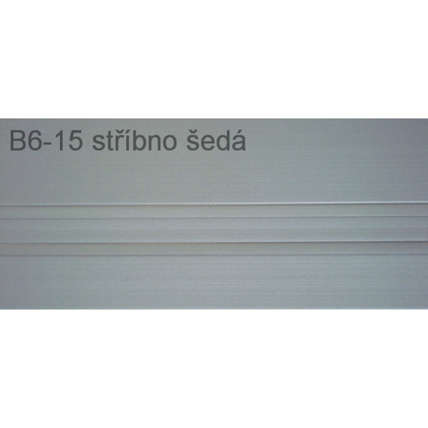 Univerzálna začisťovacia lišta Vilo B6 - 15 striebornosivá /3m x 50mm Univerzálna začisťovacia lišta Vilo B6 - 15 striebornosivá /3m x 50mm