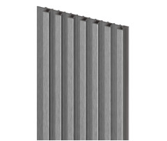 Obkladové panely Vilo MPC MODULO - akustický lamelový panel S - Brushed Steel / 0,14 x 2,65 m