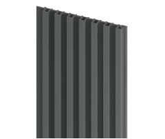 Obkladové panely Vilo MPC MODULO - akustický lamelový panel S - Deep Grey /0,14 x 2,65 m