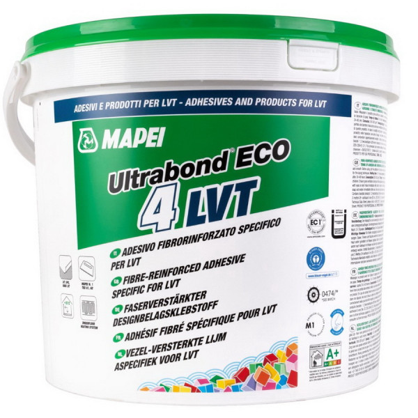 Lepidlo na vinylové LVT podlahy - Mapei ULTRABOND ECO 4 LVT - disperzné / 14 kg Lepidlo na vinylové LVT podlahy - Mapei ULTRABOND ECO 4 LVT - disperzné / 14 kg