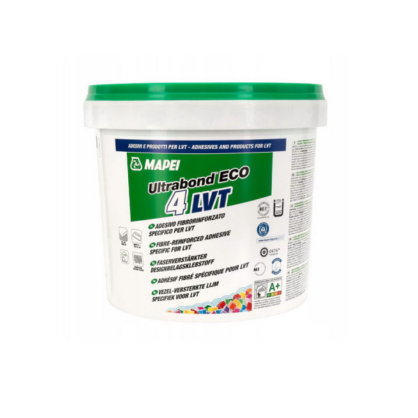 Lepidlo na vinylové LVT podlahy - Mapei ULTRABOND ECO 4 LVT - disperzné / 4 kg Lepidlo na vinylové LVT podlahy - Mapei ULTRABOND ECO 4 LVT - disperzné / 4 kg