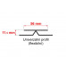 Univerzálny FLEXIBILNÝ spojovací profil -  PVC podhľadové obklady COLOR - P111- HNEDÁ - 3m