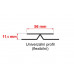 Univerzálny FLEXIBILNÝ spojovací profil -  PVC podhľadové obklady COLOR - P111- BIELA - 3m
