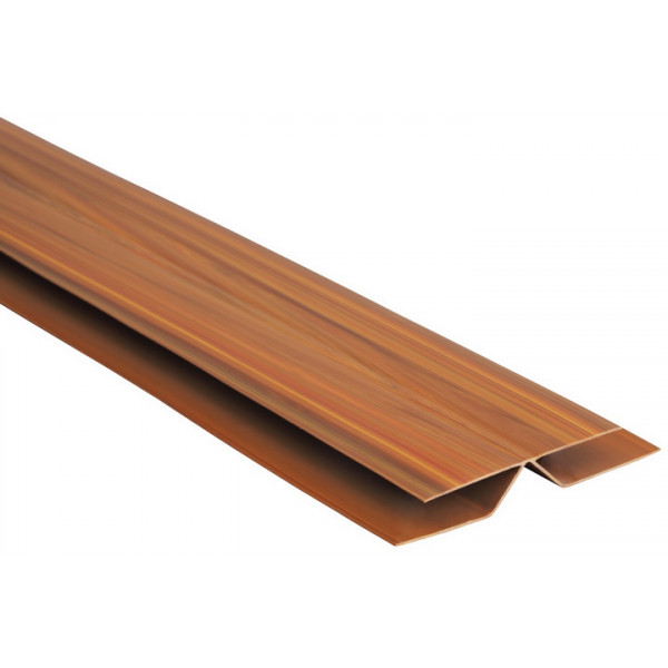 Univerzálny FLEXIBILNÝ spojovací profil -  PVC podhľadové obklady COLOR - P111- ZLATÝ DUB / TEAK - 3m