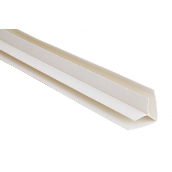 Vnútorný rohový (kútový) profil -  PVC podhľadové obklady - COLOR -  P118 -  BIELA - 3m