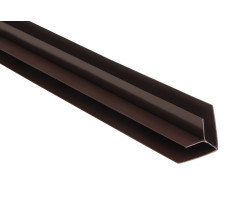 Vnútorný rohový (kútový) profil -  PVC podhľadové obklady - COLOR -  P118 -  HNEDÁ - 3m