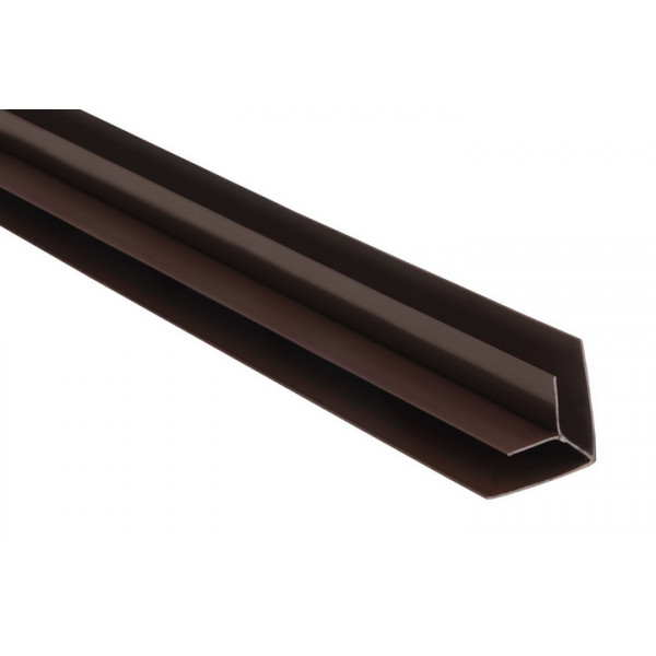 Vnútorný rohový (kútový) profil -  PVC podhľadové obklady - COLOR -  P118 -  HNEDÁ - 3m