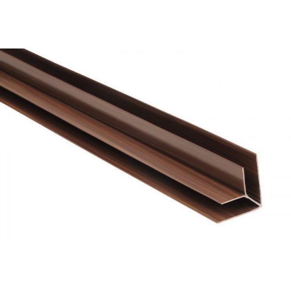 Vnútorný rohový (kútový) profil -  PVC podhľadové obklady - COLOR -  P118 -  ORECH - 3m