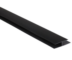 Spojovací profil - PVC  podhľadový obklad COLOR - P110-  GRAFITOVÁ - 3m