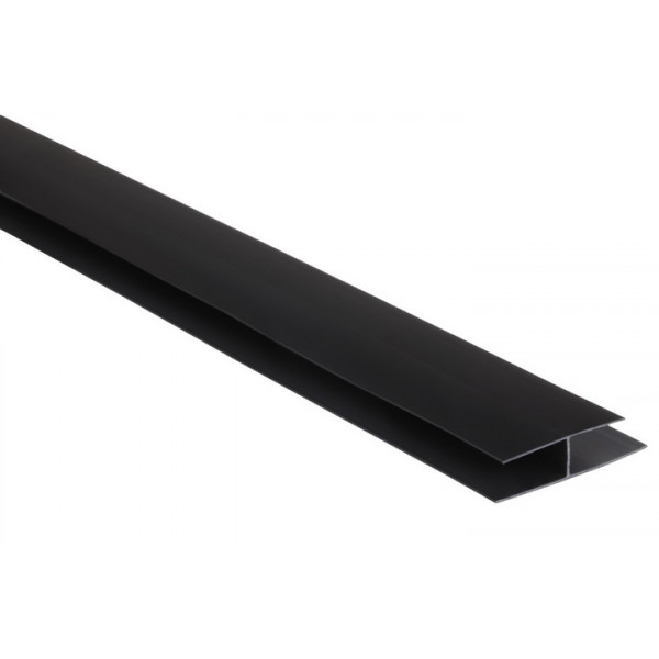 Spojovací profil - PVC  podhľadový obklad COLOR - P110-  GRAFITOVÁ - 3m