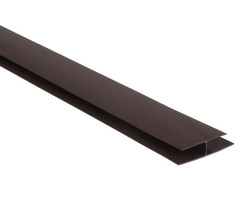 Spojovací profil - PVC  podhľadový obklad COLOR - P110-  HNEDÁ - 3m