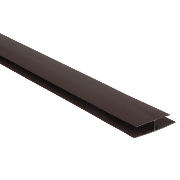 Spojovací profil - PVC  podhľadový obklad COLOR - P110-  HNEDÁ - 3m