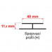 Spojovací profil - PVC podhľadový obklad COLOR - P110- GRAFITOVÁ - 3m Spojovací profil - PVC podhľadový obklad COLOR - P110- GRAFITOVÁ - 3m