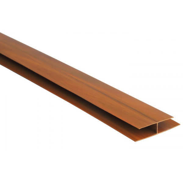 Spojovací profil - PVC  podhľadový obklad COLOR - P110-  ZLATÝ DUB / TEAK - 3m