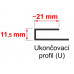 Ukončovací profil - PVC podhľadový obklad - COLOR - P109 - BIELA - 3m