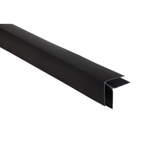 Vonkajší rohový profil - PVC podhľadové obklady COLOR - P117- GRAFITOVÁ - 3m