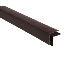 Vonkajší rohový profil - PVC podhľadové obklady COLOR - P117- HNEDÁ - 3m